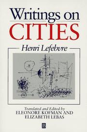 Cover of: Writings on cities by Henri Lefebvre