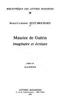 Cover of: Maurice de Guérin: imaginaire et écriture