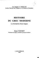 Histoire du grec moderne by Henri Tonnet