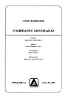 Cover of: Sociedades americanas