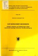 Cover of: Zur Münchner Secession by Markus Harzenetter