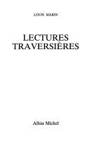 Cover of: Lectures traversières by Marin, Louis