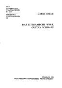 Das literarische Werk Gustav Schwabs by Marek Hałub