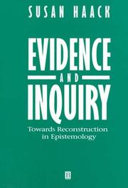 Cover of: Evidence and Inquiry by Susan Haack