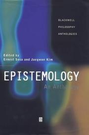 Cover of: Epistemology: An Anthology (Blackwell Philosophy Anthologies)