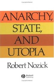 Cover of: Anarchy, State and Utopia by Robert Nozick, Robert Nozick