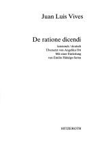 Cover of: De ratione dicendi: lateinisch/deutsch