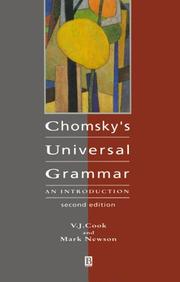 Cover of: Chomsky's universal grammar
