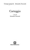 Cover of: Carteggio