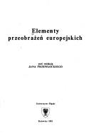 Cover of: Elementy przeobrażeń europejskich