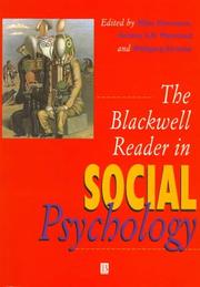 Blackwell reader in social psychology by Miles Hewstone, Wolfgang Stroebe