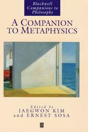 Cover of: A Companion to Metaphysics
