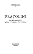 Cover of: Pratolini: romanziere di una Storia italiana