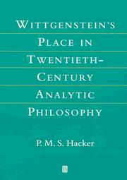 Cover of: Wittgenstein's place in twentieth-century analytic philosophy by P. M. S. Hacker