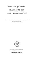 Fragmente aus "Erwin und Elmire" by Leopold von Andrian