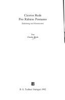 Cover of: Ciceros Rede Pro Rabirio Postumo: Einleitung und Kommentar