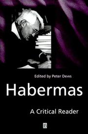Cover of: Habermas: A Critical Reader (Blackwell Critical Readers)