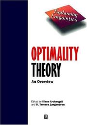 Cover of: Optimality theory: an overview