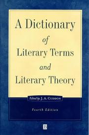 Cover of: A dictionary of literary terms and literary theory by J. A. Cuddon