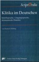 Cover of: Klitika im Deutschen: Schriftsprache, Umgangssprache, alemannische Dialekte