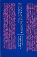 Cover of: A thousand teachings: the Upadeśasāhasrī of Śaṅkara