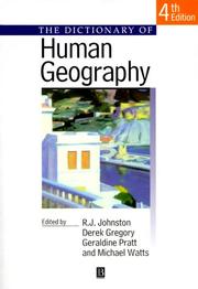 Cover of: The dictionary of human geography by edited by R.J. Johnston ... [et al.]