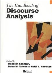 Cover of: Handbook of Discourse Analysis