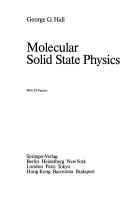Cover of: Molecular solid state physics