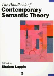 Cover of: The Handbook of Contemporary Semantic Theory by Shalom Lappin