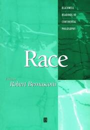 Cover of: Race (Blackwell Readings in Continental Philosophy) by Robert Bernasconi