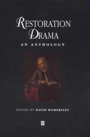 Cover of: Restoration Drama: An Anthology (Blackwell Anthologies)