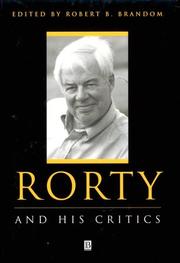 Cover of: Rorty and His Critics (Philosophy and Their Critics) by Robert B. Brandom