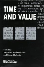 Cover of: Time and value