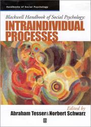 Cover of: Blackwell Handbook of Social Psychology: Intraindividual Processes (Blackwell Handbooks of Social Psychology)