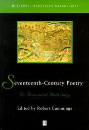 Cover of: Seventeenth-Century Poetry: An Annotated Anthology (Blackwell Annotated Anthologies)