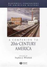 Cover of: A companion to 20th-century America
