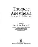 Cover of: Thoracic anesthesia | 