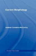 Cover of: Current morphology