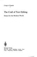 The Craft of Text Editing by Craig A. Finseth