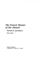 Cover of: The French theater of the absurd by Deborah B. Gaensbauer