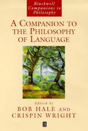 Cover of: A Companion to Philosophy of Language