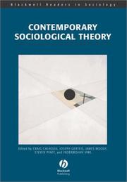 Cover of: Contemporary Sociological Theory