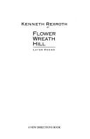 Cover of: Flower Wreath Hill: later poems