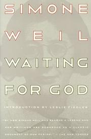 Cover of: Waiting for God by Simone Weil