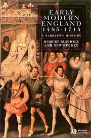 Cover of: Early Modern England 1485-1714 by Robert Bucholz, Newton Key