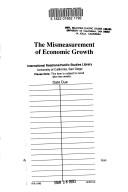 Cover of: The mismeasurement of economic growth by Martin J. Bailey