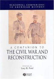 Cover of: A companion to the Civil War and Reconstruction by edited by Lacy K. Ford.