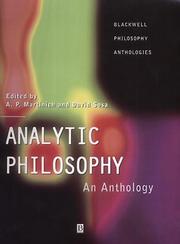 Cover of: Analytic Philosophy: An Anthology (Blackwell Philosophy Anthologies (Paper))