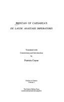 Cover of: Priscian of Caesarea's De laude Anastasii Imperatoris