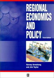 Cover of: Regional Economics and Policy by Harvey W. Armstrong, Jim Taylor
